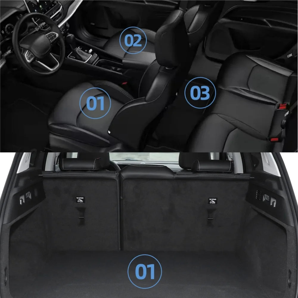 for Polestar 4 2023 2024 2025 Car Floor Mats Cargo Liner Trunk Pad TPE 3D Foot Mat Waterproof All Weather Accessories BLACK