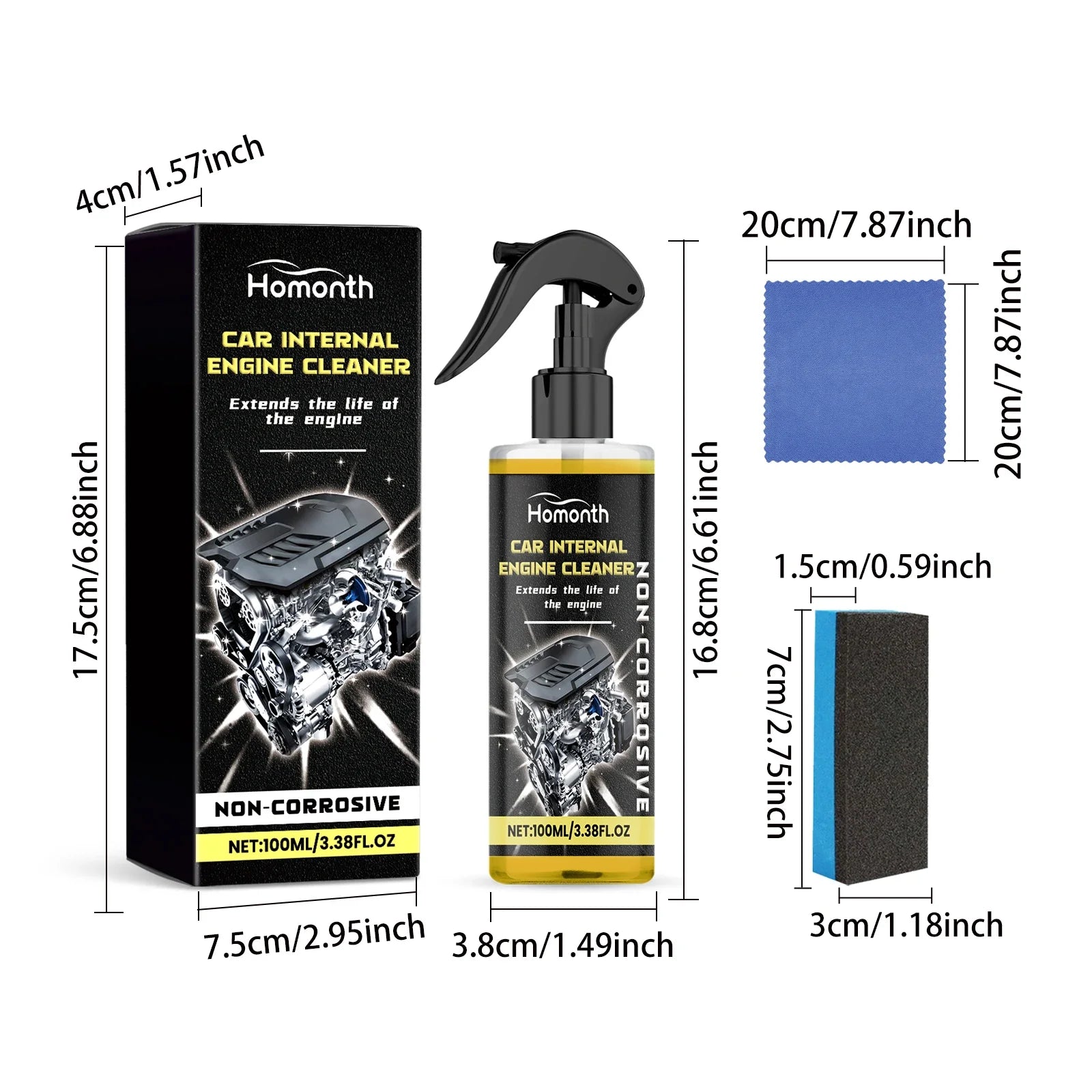 100ml Auto Engine Cleaner Degreaser Concentrate Wipe Remove Oil Clean Compartment Auto Cleaning Car Accessories Maintenance
