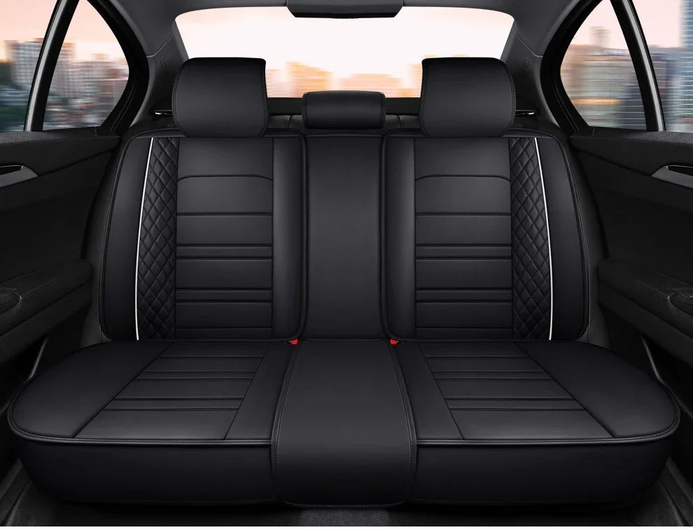 Full Coverage Pu Leather Car Seat Covers for Dacia Duster Sandero Renault Clio Fiat Panda Lancia Seat Arona Cors Car Accessories