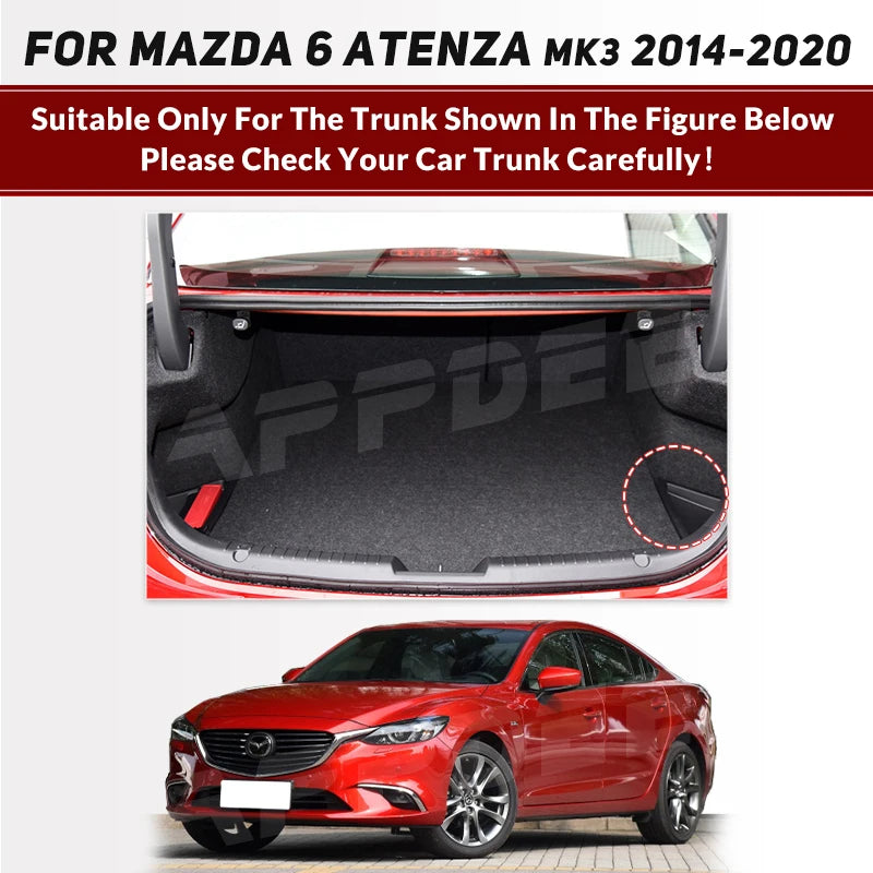 Car Trunk Mat For Mazda 6 Atenza 2014 2015 2016 2017 2018 2019 2020 2021 Custom Car Accessories Auto Interior Decoration