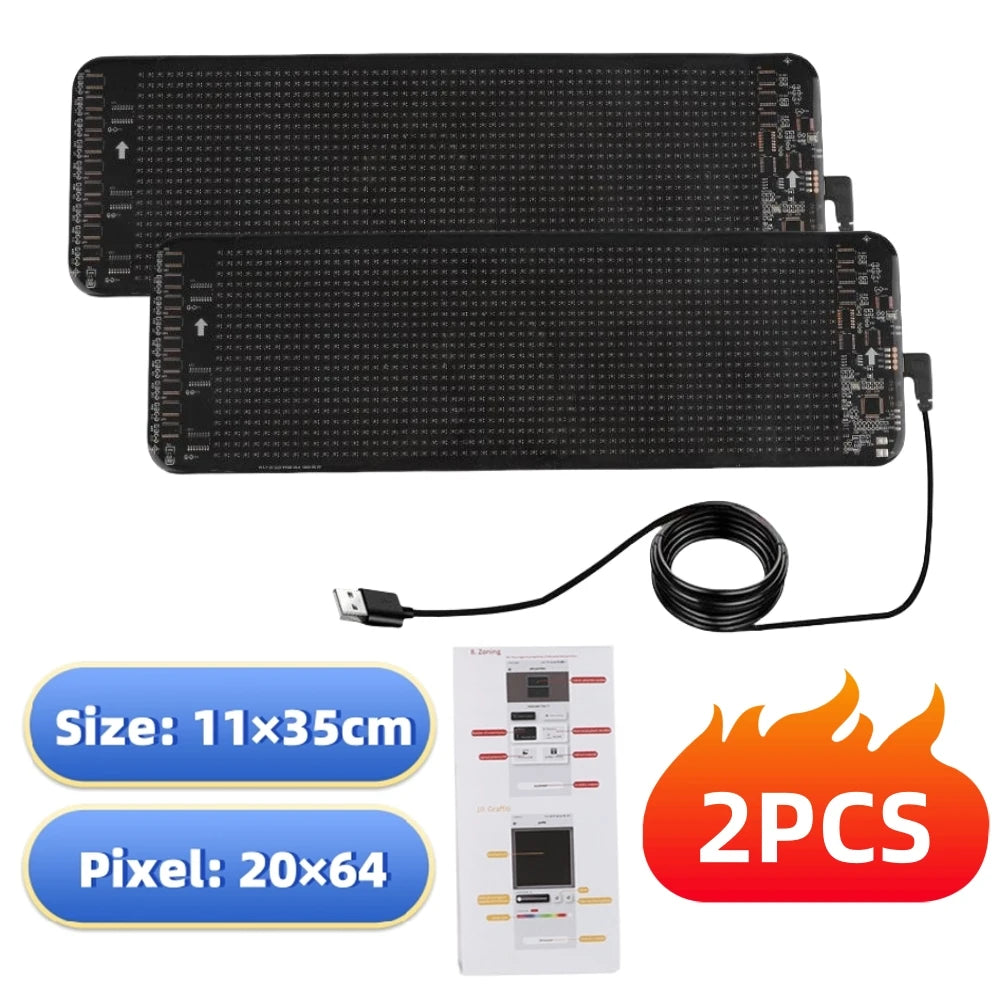 2PCS LED Eyes For Car Windshield Window Screen Wireless Devil Eyes Light Flex LED Display Dynamic Eyes For Car Lights