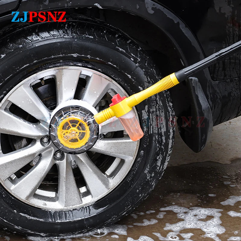 Car Auto 360Degree Rotary Wash Brush Kits Automatic Rotating Adjustable Dip Wash Brush High Pressure Washer for Vehicle Cleaning