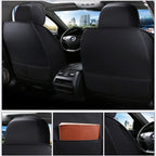 Full Coverage Pu Leather Car Seat Covers for Dacia Duster Sandero Renault Clio Fiat Panda Lancia Seat Arona Cors Car Accessories