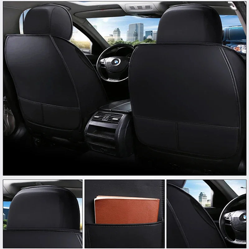 Full Coverage Pu Leather Car Seat Covers for Dacia Duster Sandero Renault Clio Fiat Panda Lancia Seat Arona Cors Car Accessories