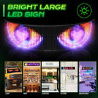 Devil Eyes LED Light Flexible Digital Scrolling LED Display Bluetooth APP Control DIY Text Pattern Animation for Car Bar School