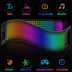 LED Devil Eye Car Lights Dynamic Flexible Programmable Custom Bluetooth Control LED Eyes Display Light For Car Decor