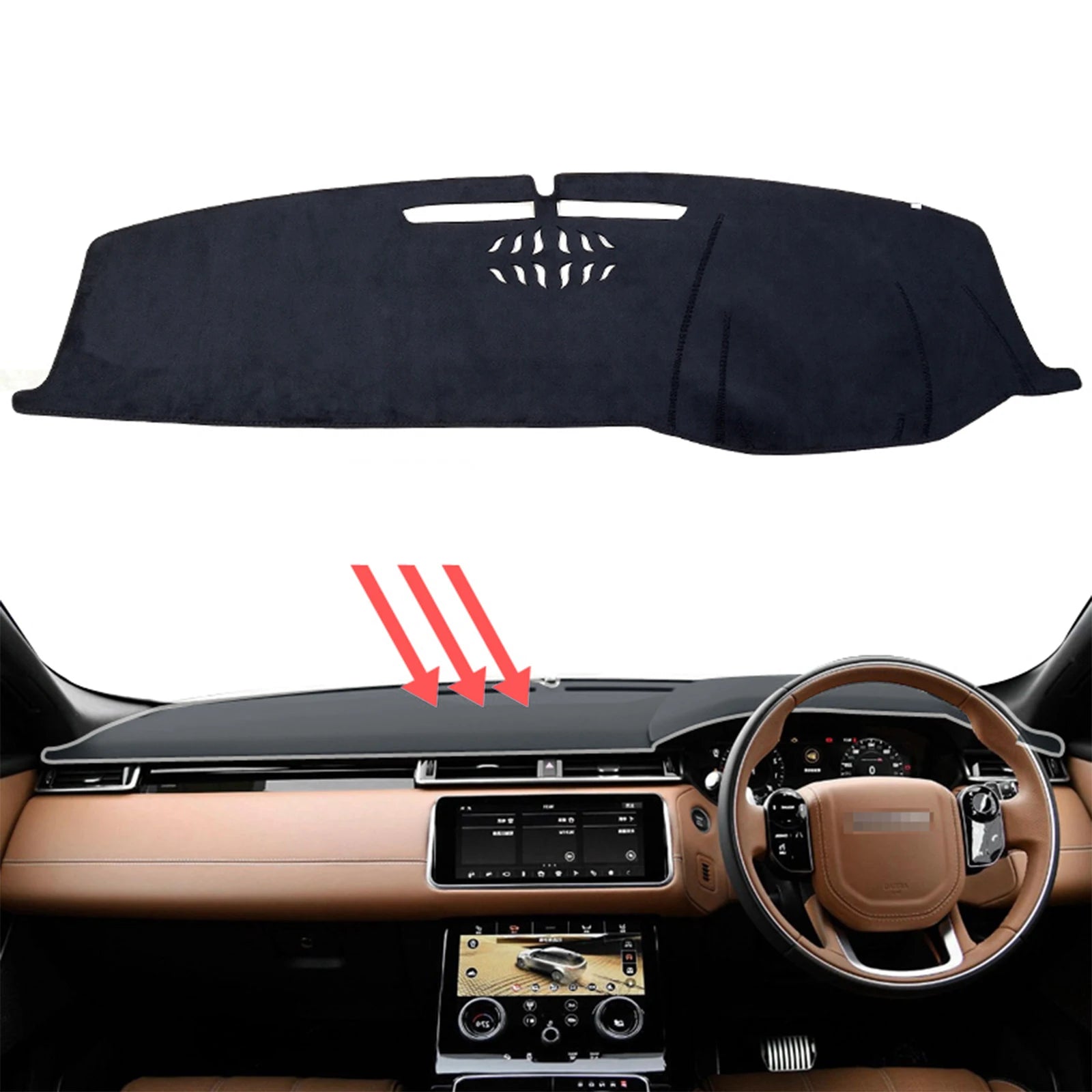 Car Dashboard Mat for Land Range Rover Velar 2017 2018 2019 2020 2021 2022 Sunshade Protective Carpet Dash Mat Dashmat