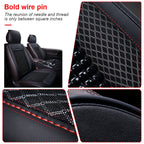 Car Wooden Bead Seat Cushion Summer Cool Leather Car Seat Cover Breathable Handmade Auto Seat Mat Pad Universal Auto Accessories