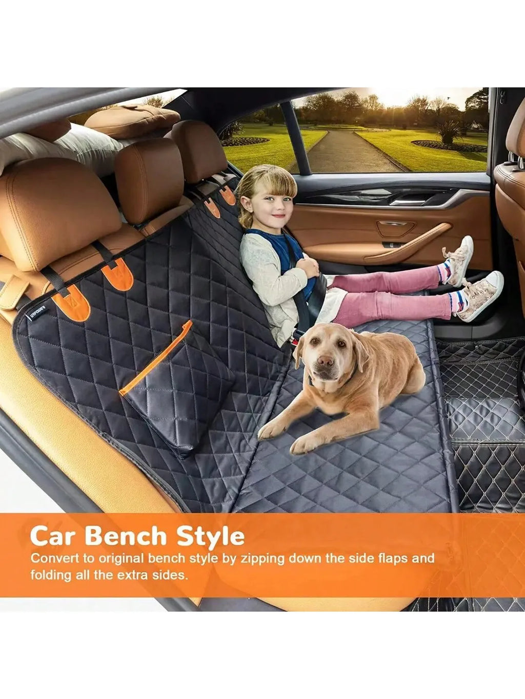 Pet car mats, rear seat mats, dog car seat mats. Suitable for various vehicle models. Waterproof and stain-resistant mats