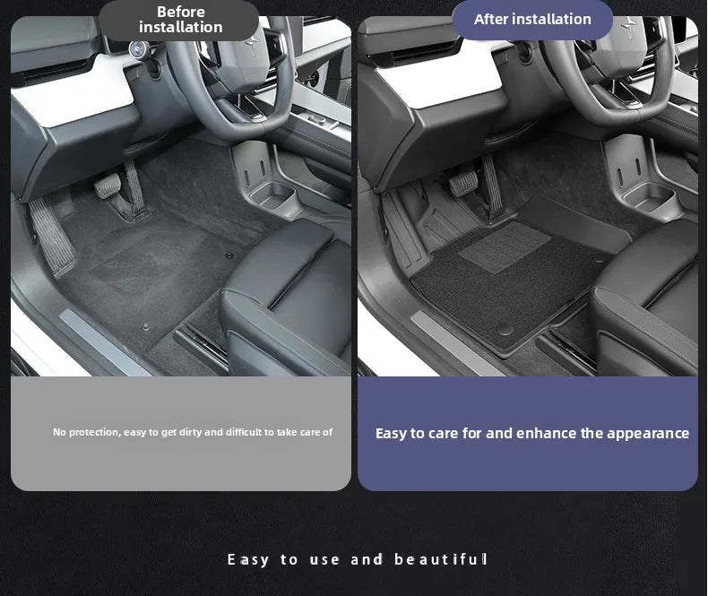 Car Floor Mats for Polestar 4 2024 2025 TPE Waterproof Non-slip Full Surround Floor Liner Mat Car Interior Accessories