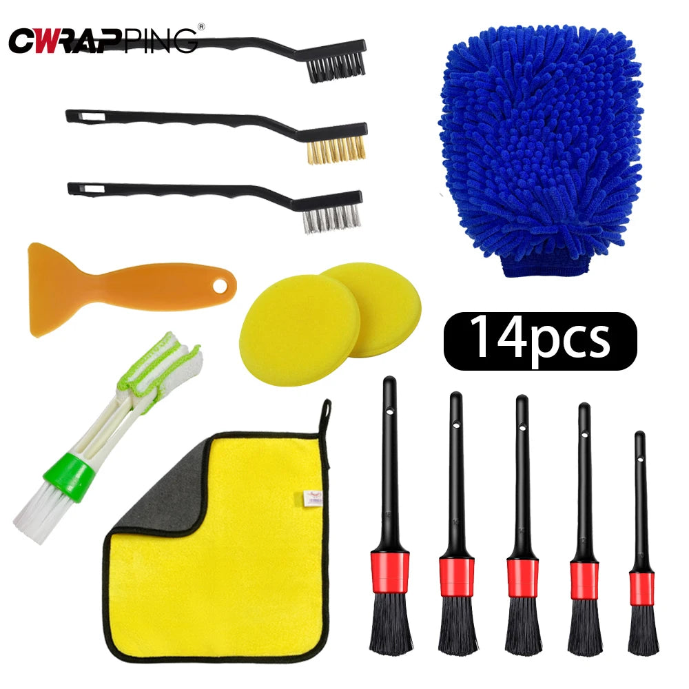 Motorcycle Washing Kit Auto Maintenance Vehicles CleanING Supplies Strong Water Absorption Microfiber Towels for Car Accessories