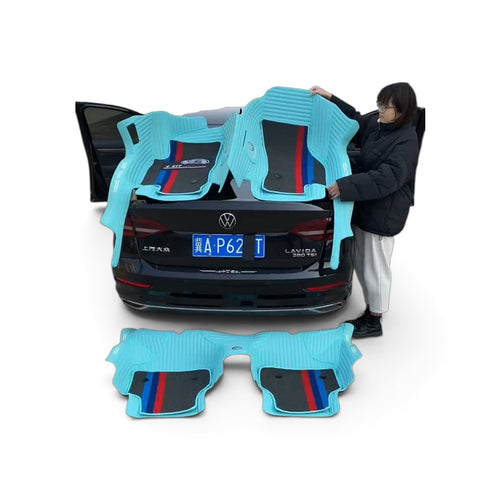 Alfombras impermeables dobles hechas de cuero ecológico artificial personalizada para Auto (A Medida exacta)