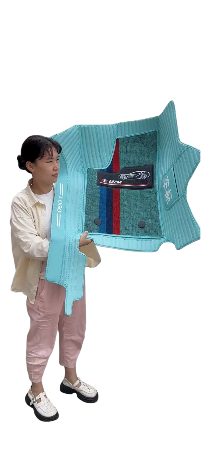 Alfombras impermeables dobles hechas de cuero ecológico artificial personalizada para Auto (A Medida exacta)