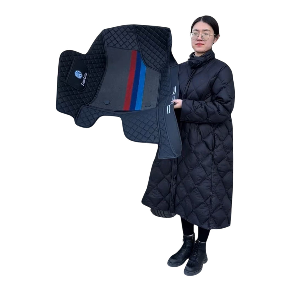 Alfombras impermeables dobles hechas de cuero ecológico artificial personalizada para Auto (A Medida exacta)