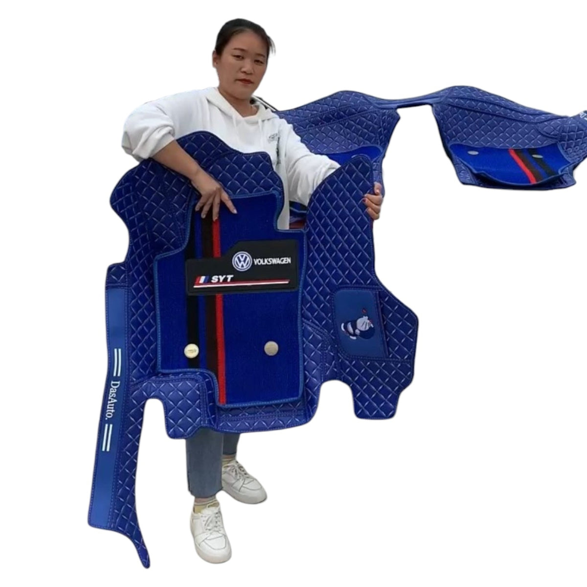 Alfombras impermeables dobles hechas de cuero ecológico artificial personalizada para Auto (A Medida exacta)