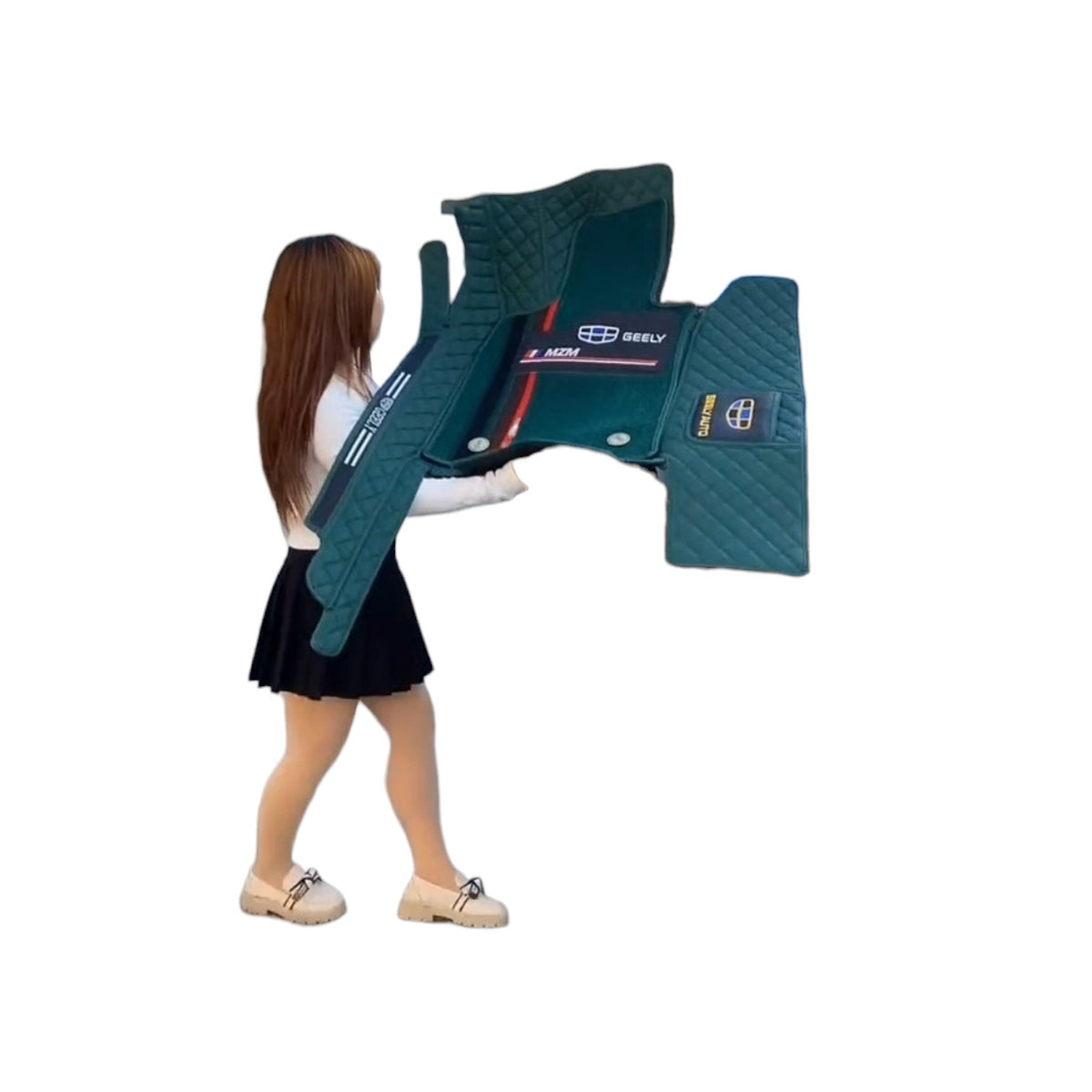 Alfombras impermeables dobles hechas de cuero ecológico artificial personalizada para Auto (A Medida exacta)