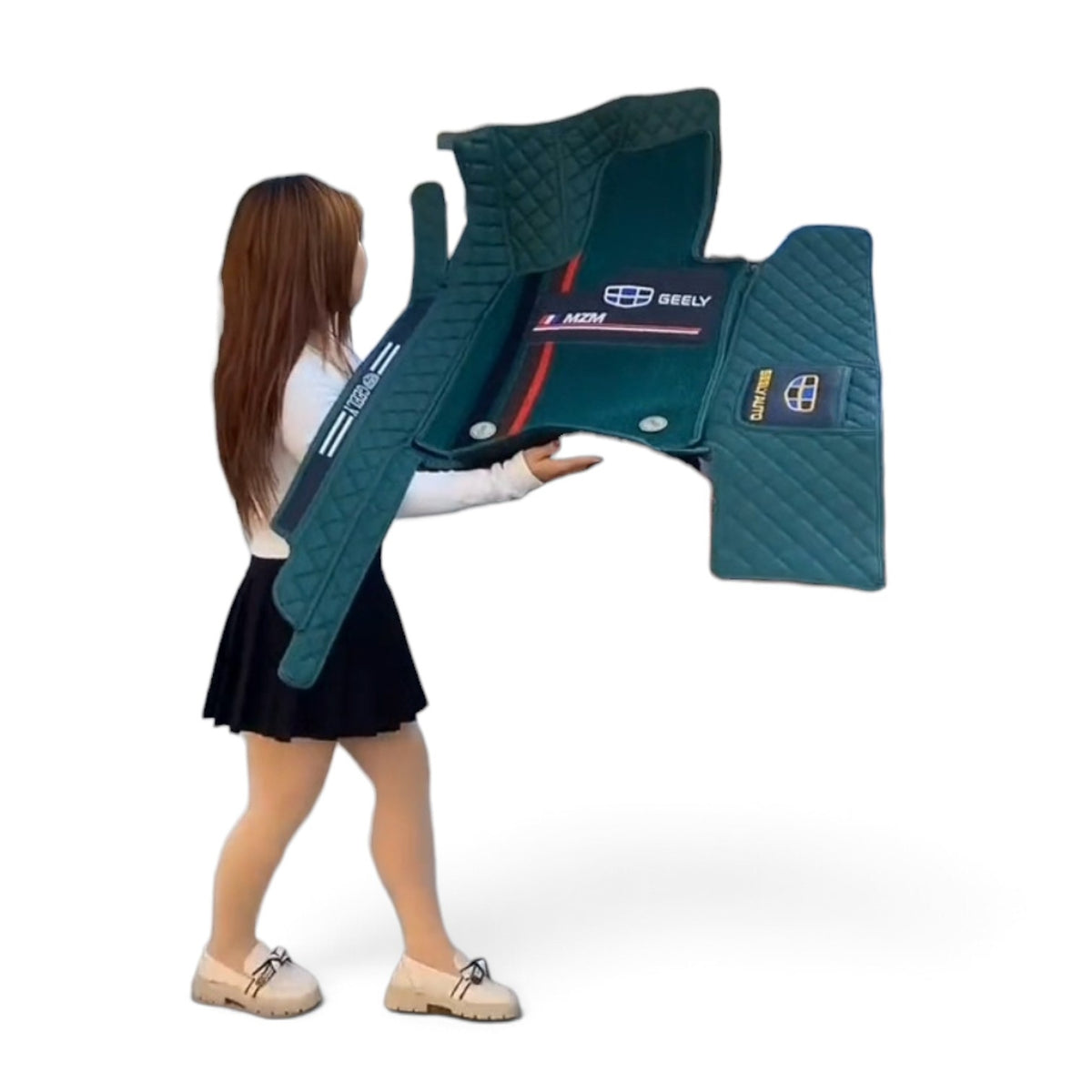 Alfombras impermeables dobles hechas de cuero ecológico artificial personalizada para Auto (A Medida exacta)