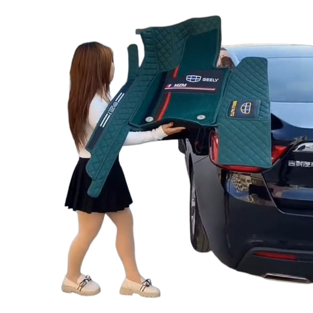 Alfombras impermeables dobles hechas de cuero ecológico artificial personalizada para Auto (A Medida exacta)
