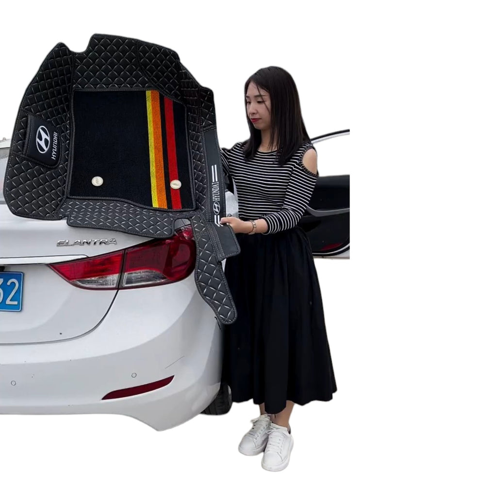 Alfombras impermeables dobles hechas de cuero ecológico artificial personalizada para Auto (A Medida exacta)
