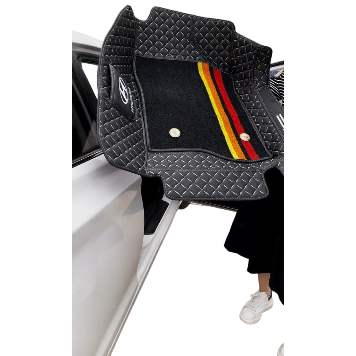 Alfombras impermeables dobles hechas de cuero ecológico artificial personalizada para Auto (A Medida exacta)