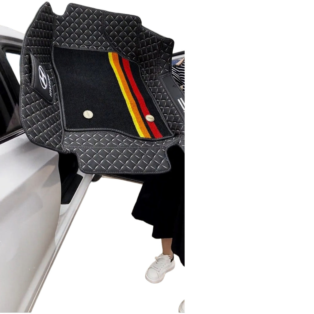 Alfombras impermeables dobles hechas de cuero ecológico artificial personalizada para Auto (A Medida exacta)