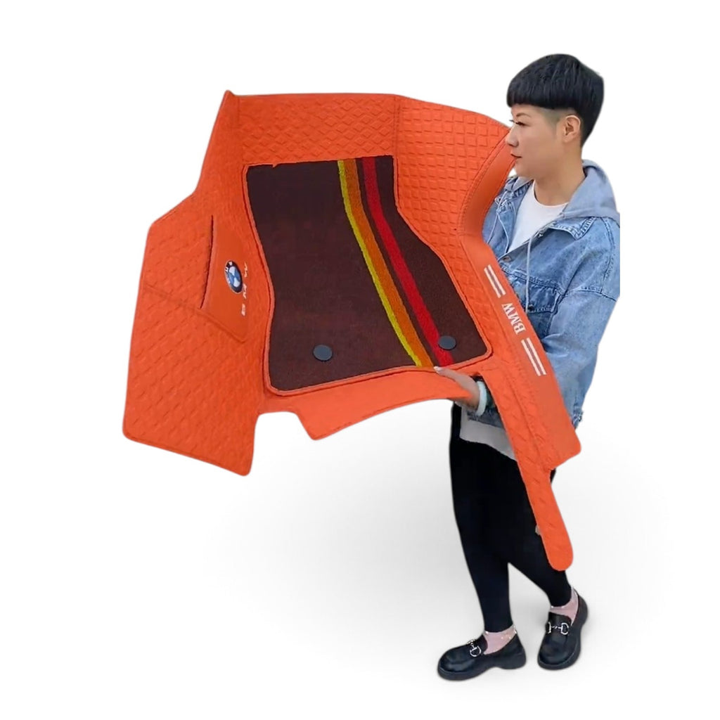 Alfombras impermeables dobles hechas de cuero ecológico artificial personalizada para Auto (A Medida exacta)