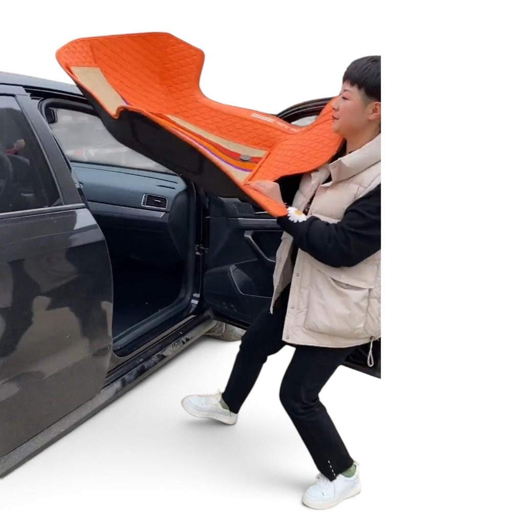 Alfombras impermeables dobles hechas de cuero ecológico artificial personalizada para Auto (A Medida exacta)