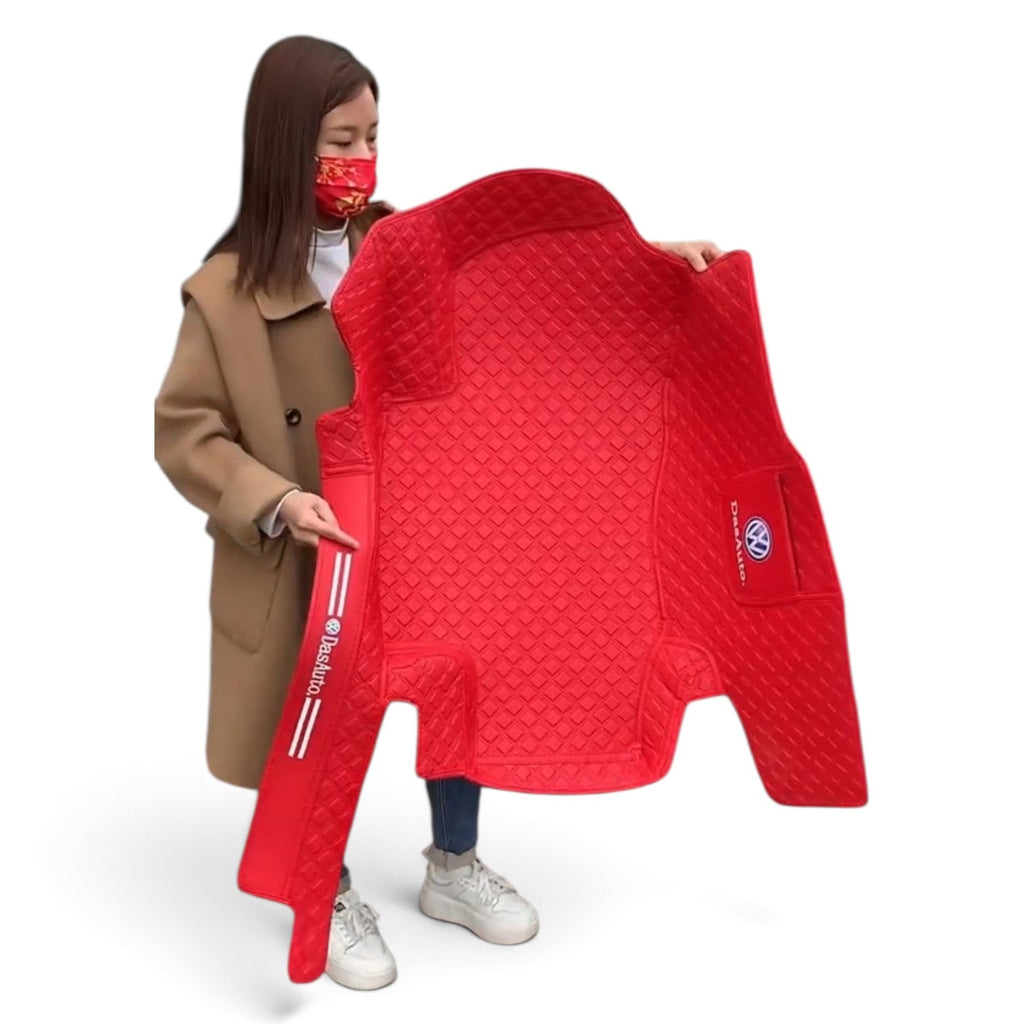 Alfombras impermeables dobles hechas de cuero ecológico artificial personalizada para Auto (A Medida exacta)