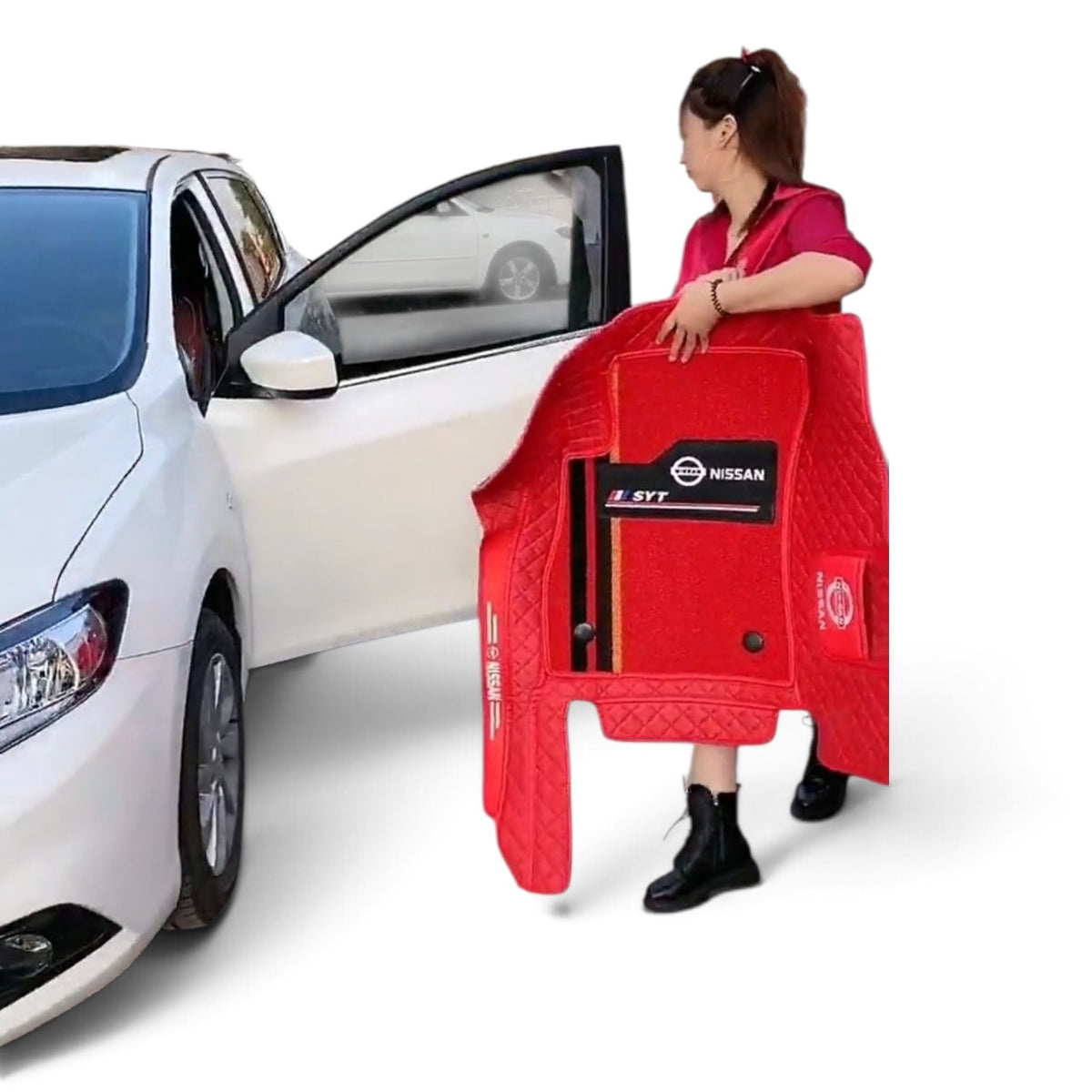 Alfombras impermeables dobles hechas de cuero ecológico artificial personalizada para Auto (A Medida exacta)