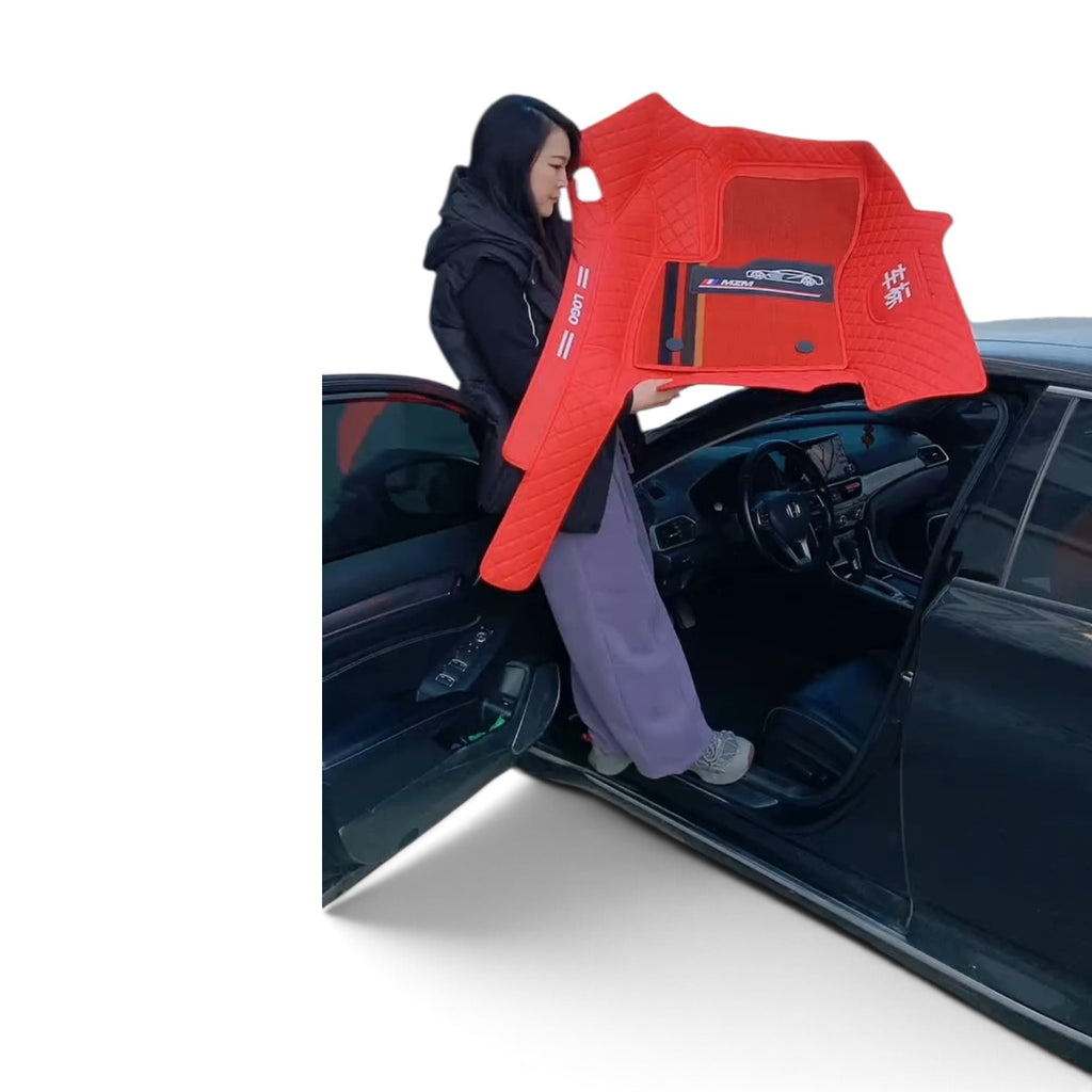 Alfombras impermeables dobles hechas de cuero ecológico artificial personalizada para Auto (A Medida exacta)