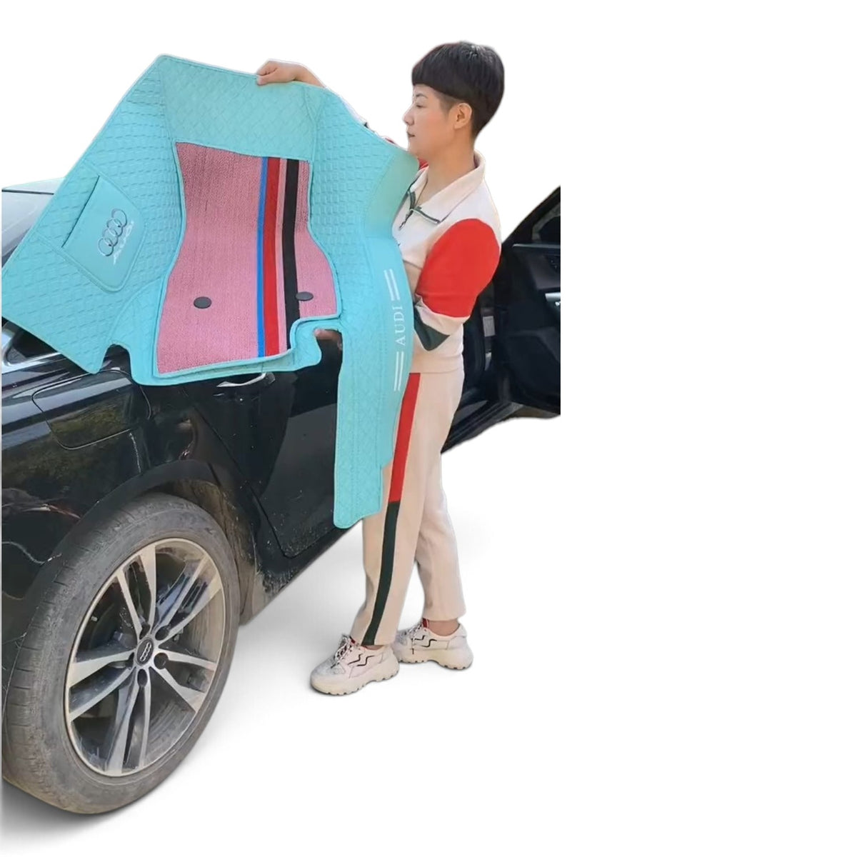 Alfombras impermeables dobles hechas de cuero ecológico artificial personalizada para Auto (A Medida exacta)