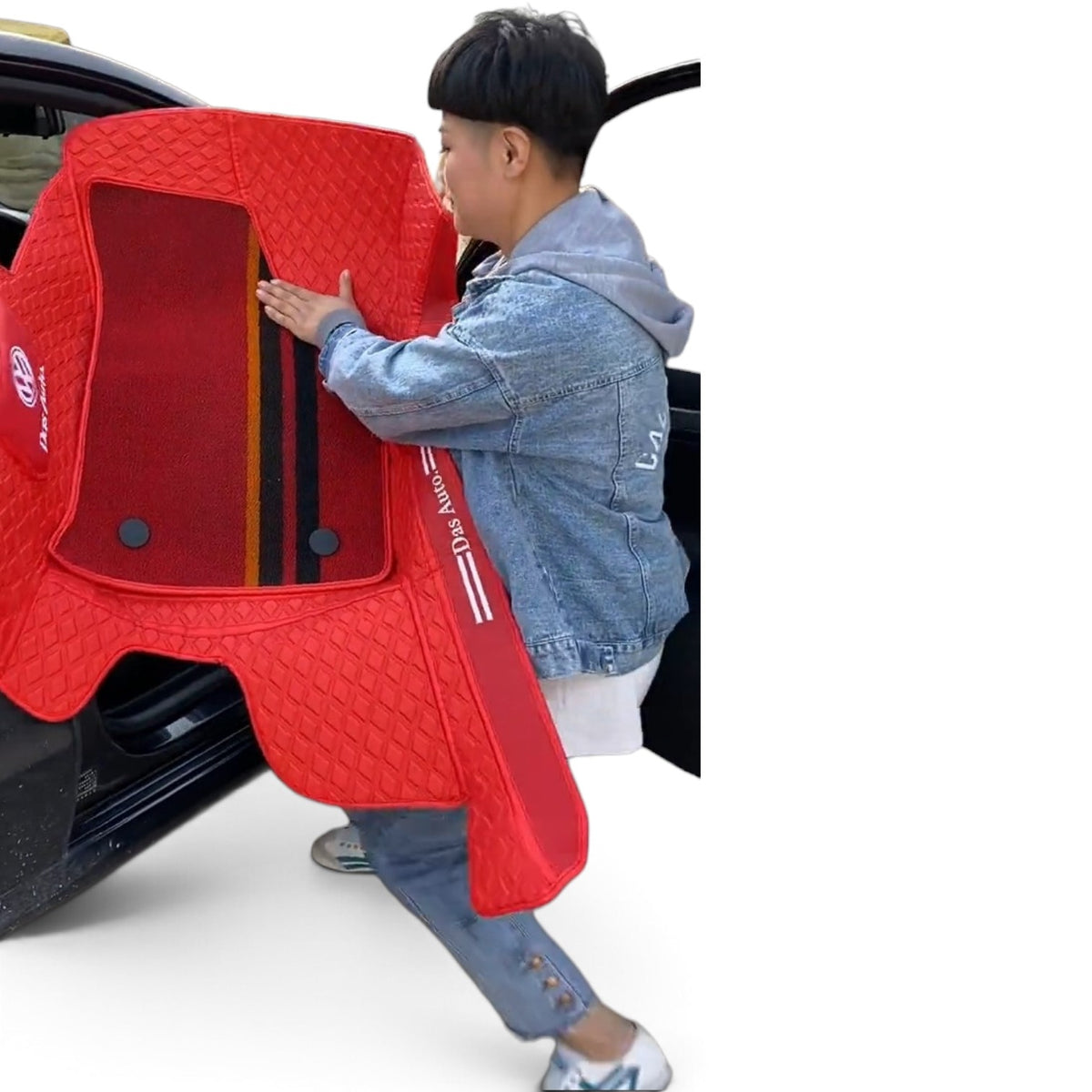 Alfombras impermeables dobles hechas de cuero ecológico artificial personalizada para Auto (A Medida exacta)