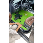 Alfombras impermeables dobles hechas de cuero ecológico artificial personalizada para Auto (A Medida exacta)