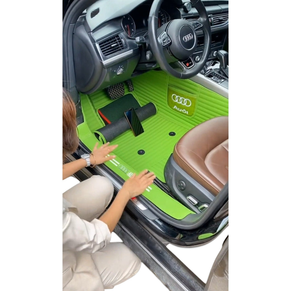 Alfombras impermeables dobles hechas de cuero ecológico artificial personalizada para Auto (A Medida exacta)
