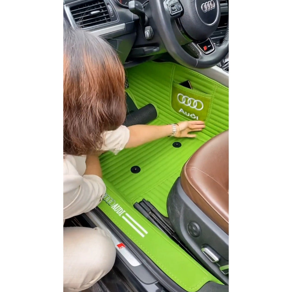 Alfombras impermeables dobles hechas de cuero ecológico artificial personalizada para Auto (A Medida exacta)