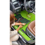 Alfombras impermeables dobles hechas de cuero ecológico artificial personalizada para Auto (A Medida exacta)