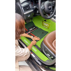 Alfombras impermeables dobles hechas de cuero ecológico artificial personalizada para Auto (A Medida exacta)