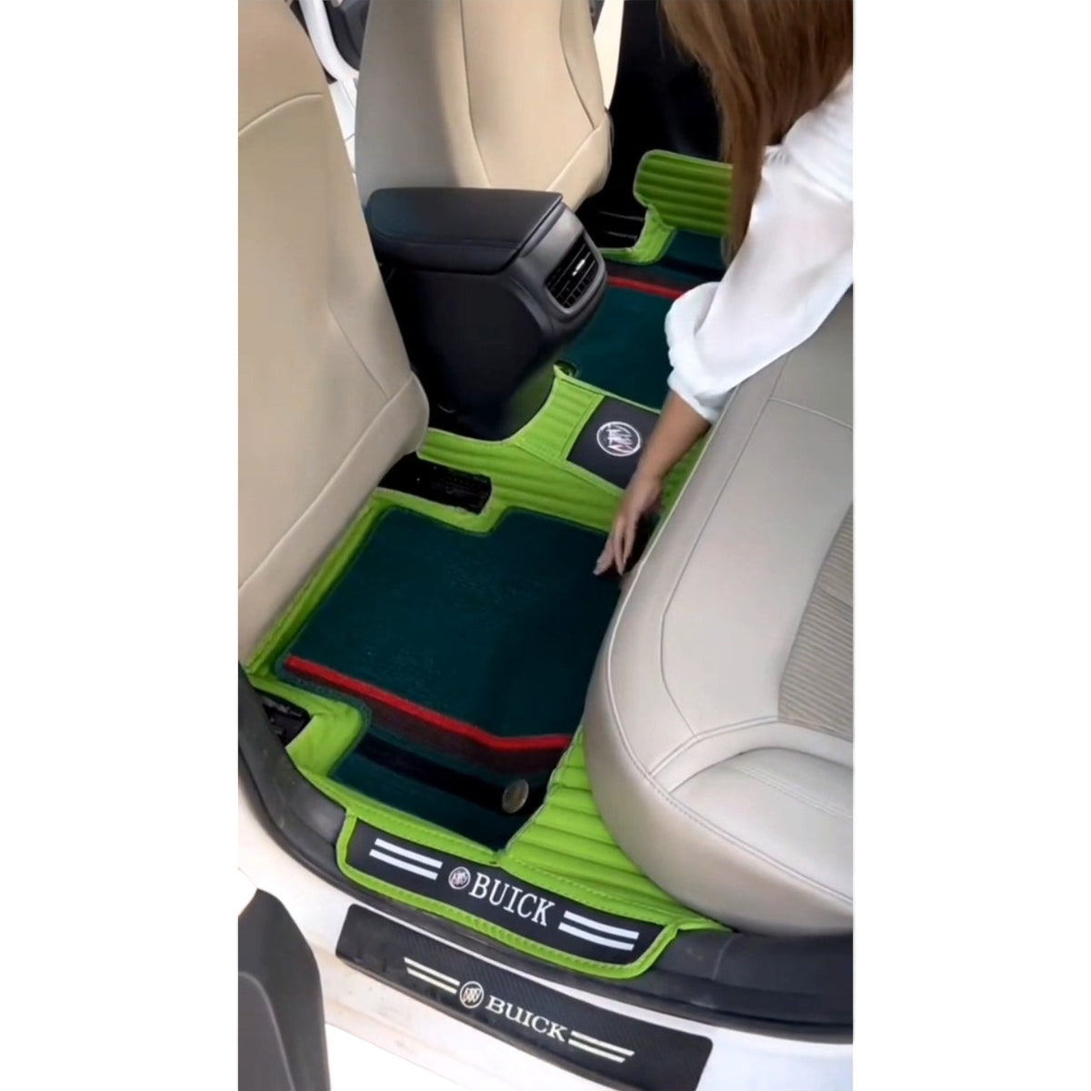 Alfombras impermeables dobles hechas de cuero ecológico artificial personalizada para Auto (A Medida exacta)