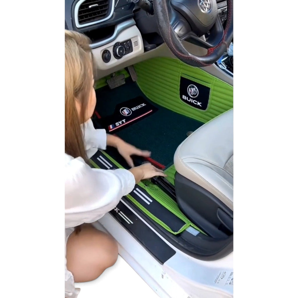 Alfombras impermeables dobles hechas de cuero ecológico artificial personalizada para Auto (A Medida exacta)