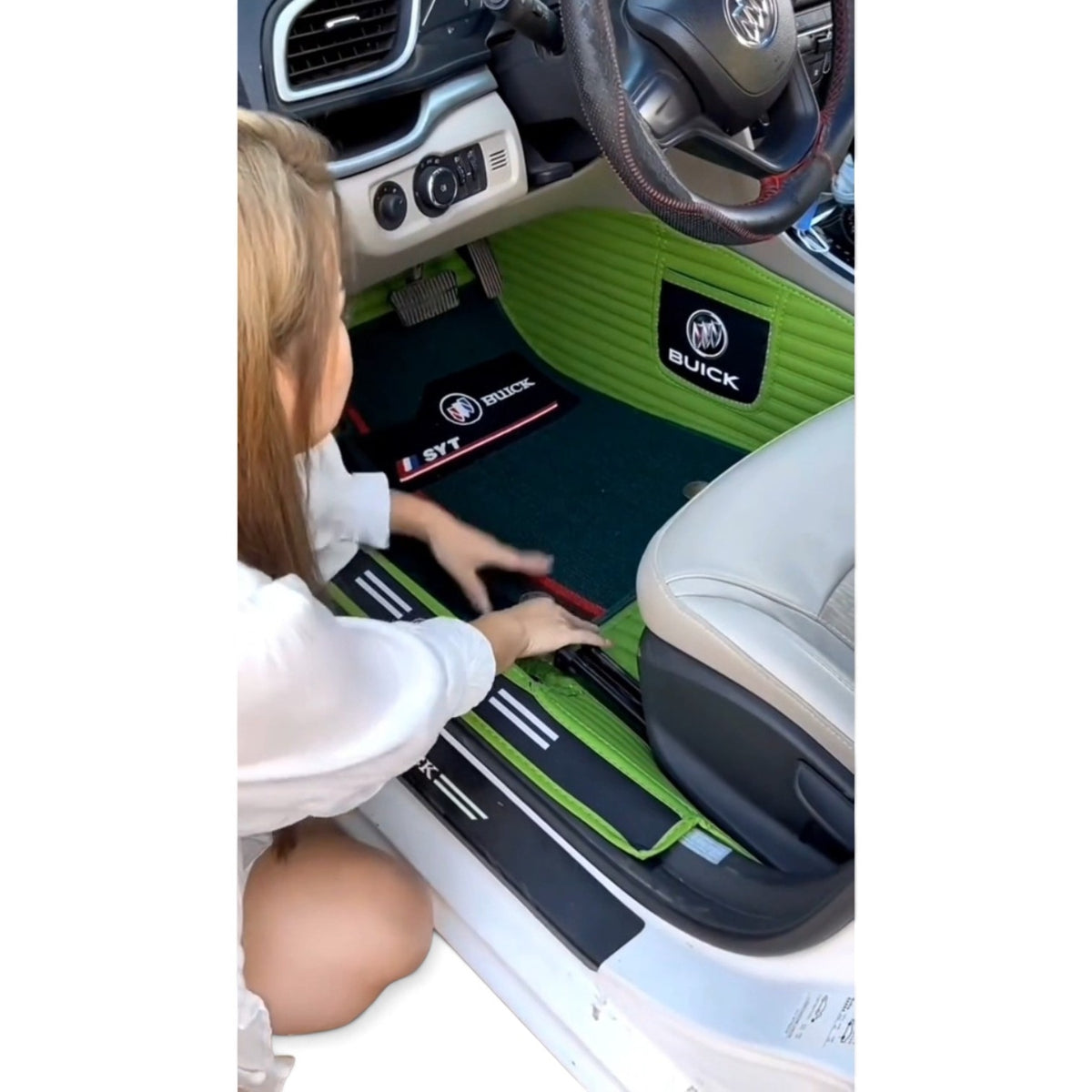 Alfombras impermeables dobles hechas de cuero ecológico artificial personalizada para Auto (A Medida exacta)