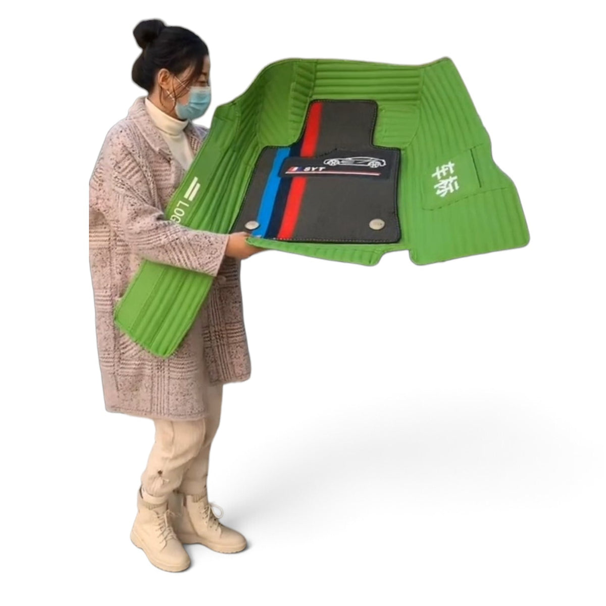 Alfombras impermeables dobles hechas de cuero ecológico artificial personalizada para Auto (A Medida exacta)