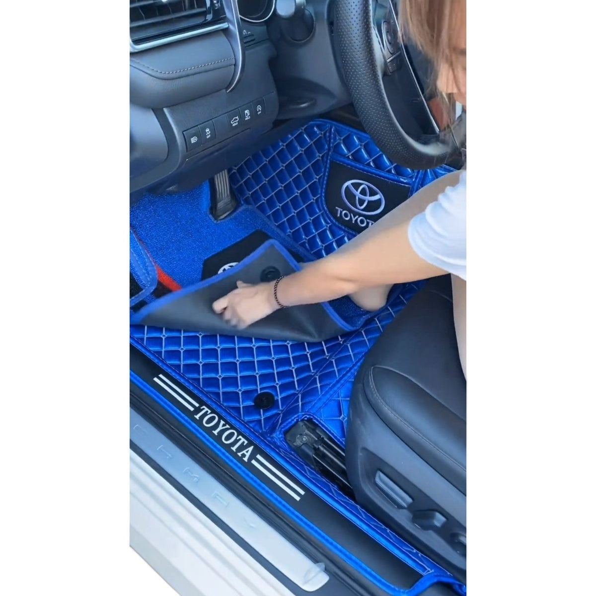 Alfombras impermeables dobles hechas de cuero ecológico artificial personalizada para Auto (A Medida exacta)