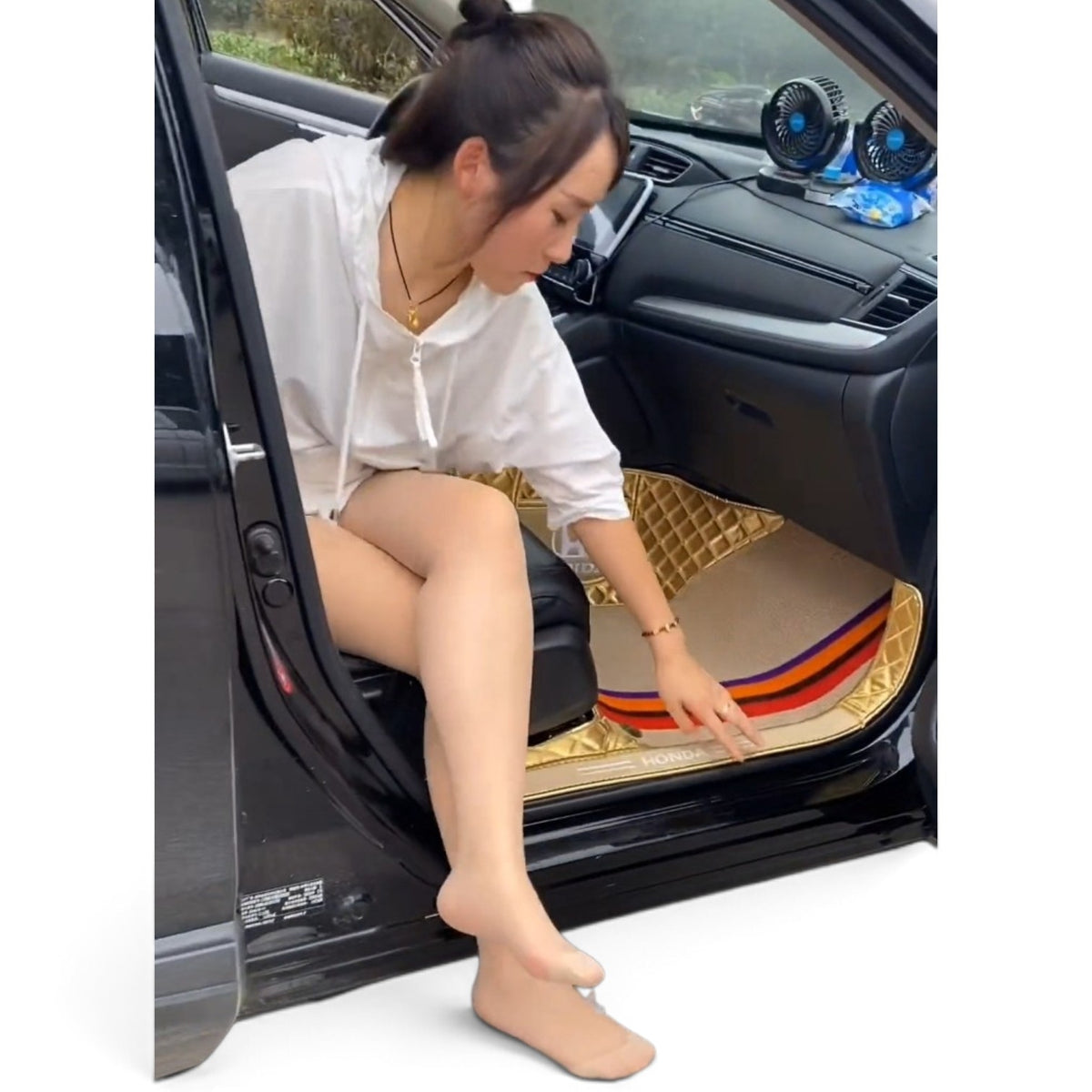 Alfombras impermeables dobles hechas de cuero ecológico artificial personalizada para Auto (A Medida exacta)