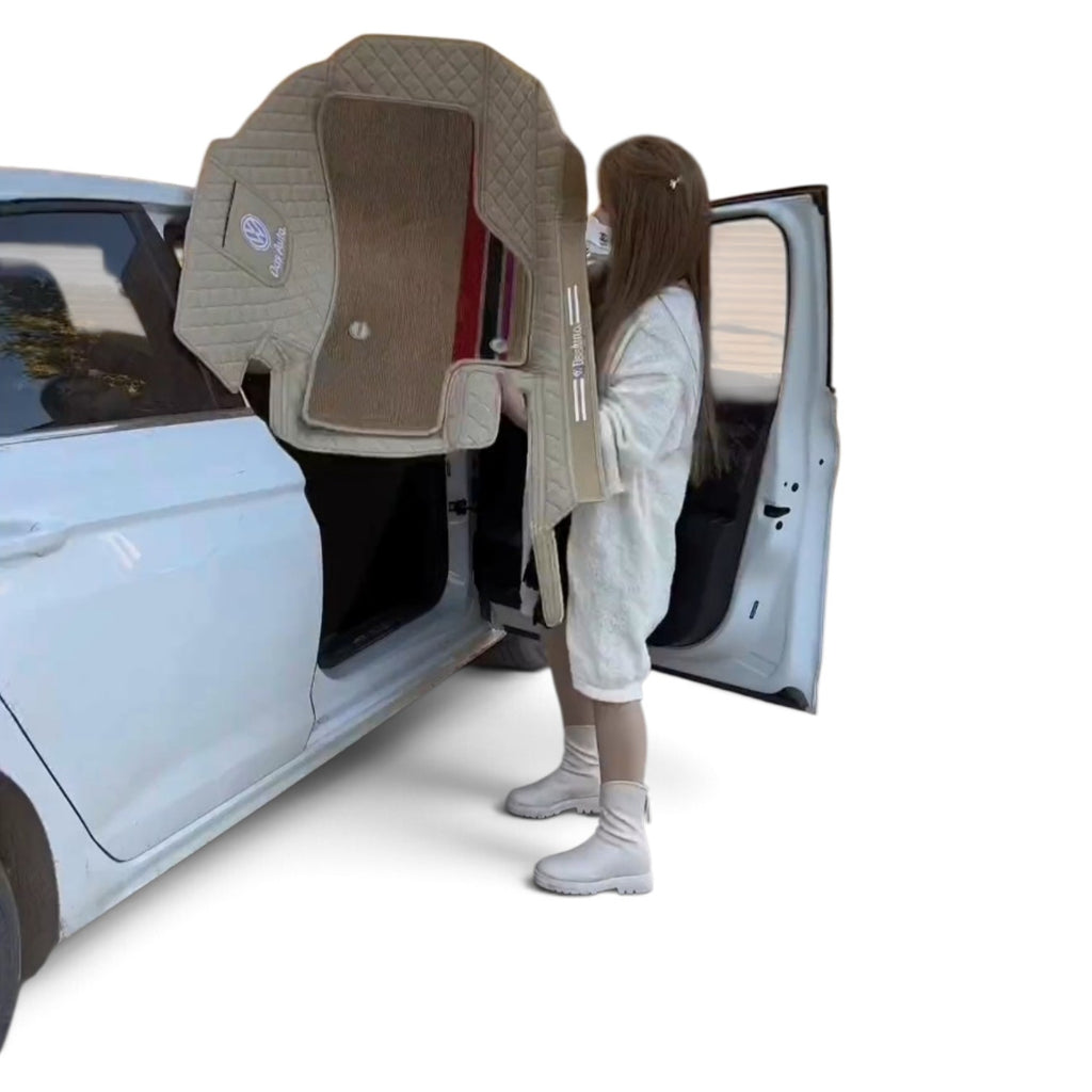 Alfombras impermeables dobles hechas de cuero ecológico artificial personalizada para Auto (A Medida exacta)