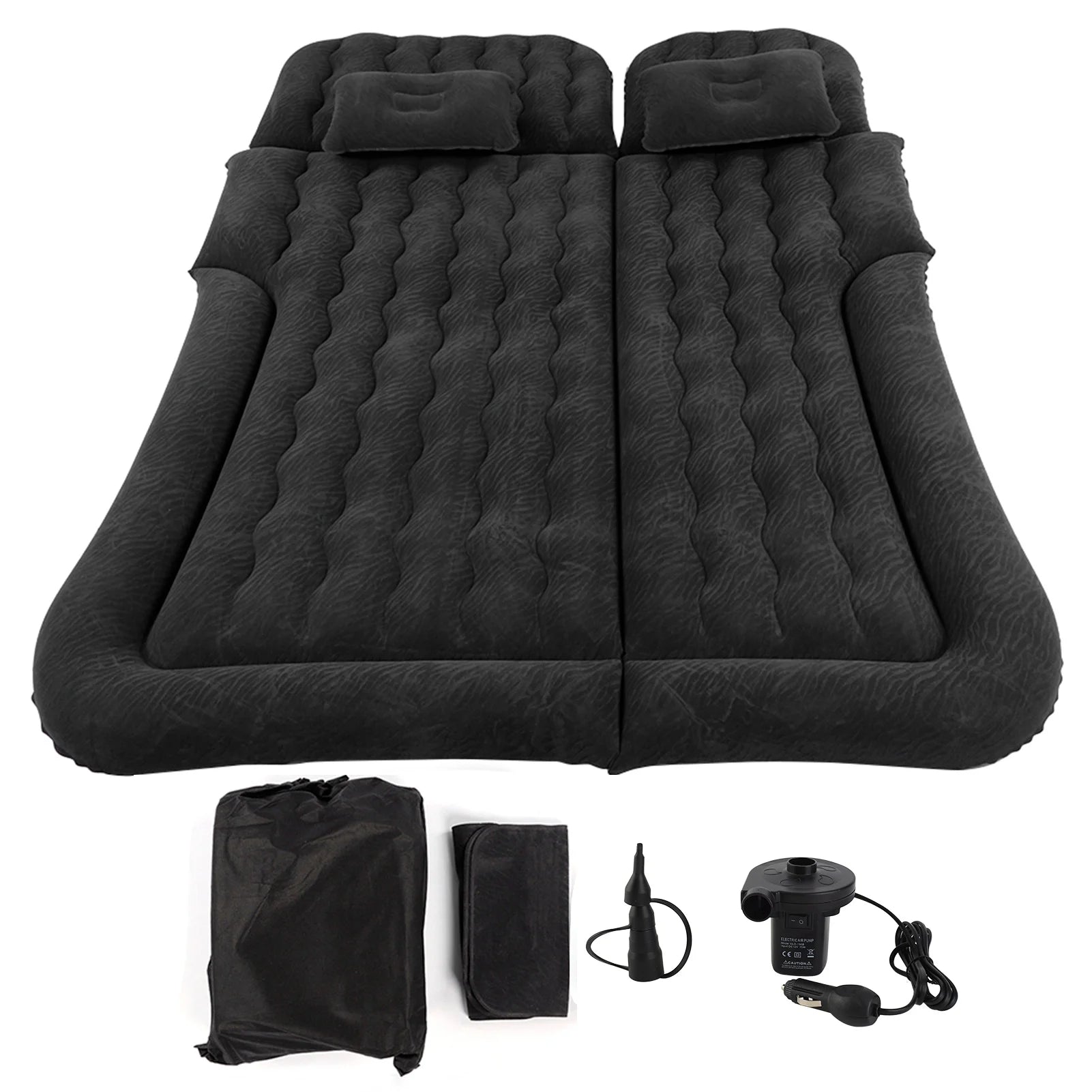 2‑In‑1 SUV Inflatable Mat Car Mattress Multifunction Soft Sleeping Rest Cushion Inflatable Travel Mattress for Traveling Car