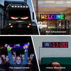 LED Devil Eye Car Lights Dynamic Flexible Programmable Custom Bluetooth Control LED Eyes Display Light For Car Decor