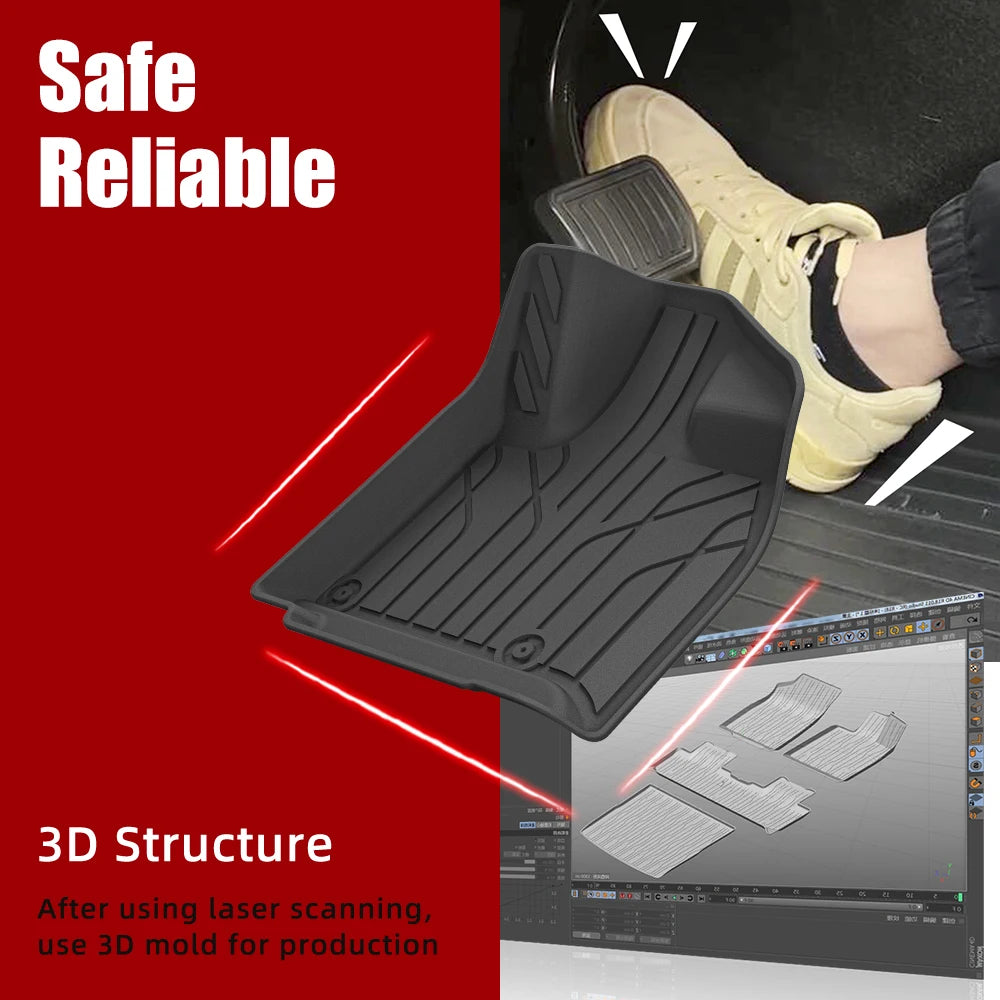 Custom 3D TPE Car Floor Mat for GAC Trumpchi M8 7 Seats 2020-2026 Car Mat All Weather Waterproof and Dustproof