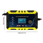 Car Battery Charger 12V 6A Pulse Repair LCD Display Smart Automatic Battery Charger GEL Lead-Acid Charger For Auto Motorcycle