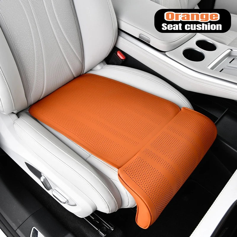 Car Seat Extended Footrest Driver and Passenger Leg Rest Universal Car Seat Cover Leather Breathable Non-slip Cars Seats Cover