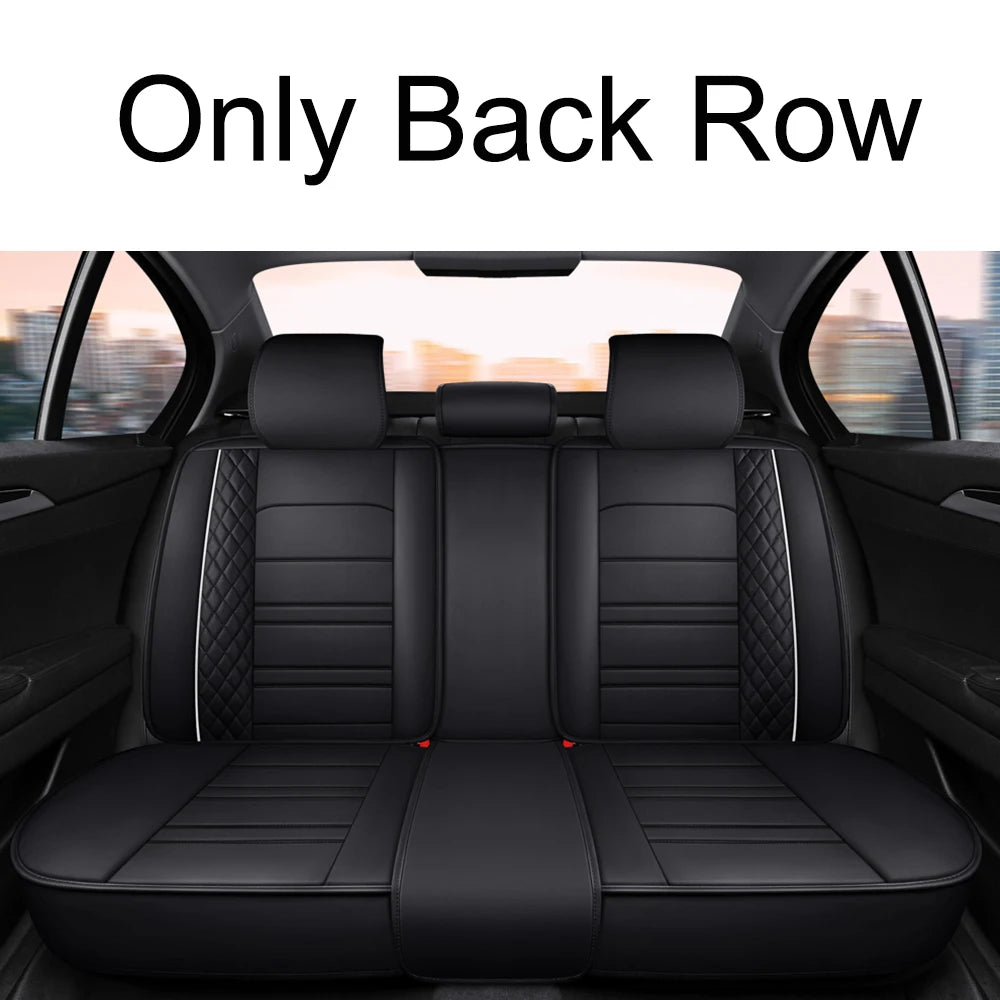Full Coverage Pu Leather Car Seat Covers for Dacia Duster Sandero Renault Clio Fiat Panda Lancia Seat Arona Cors Car Accessories
